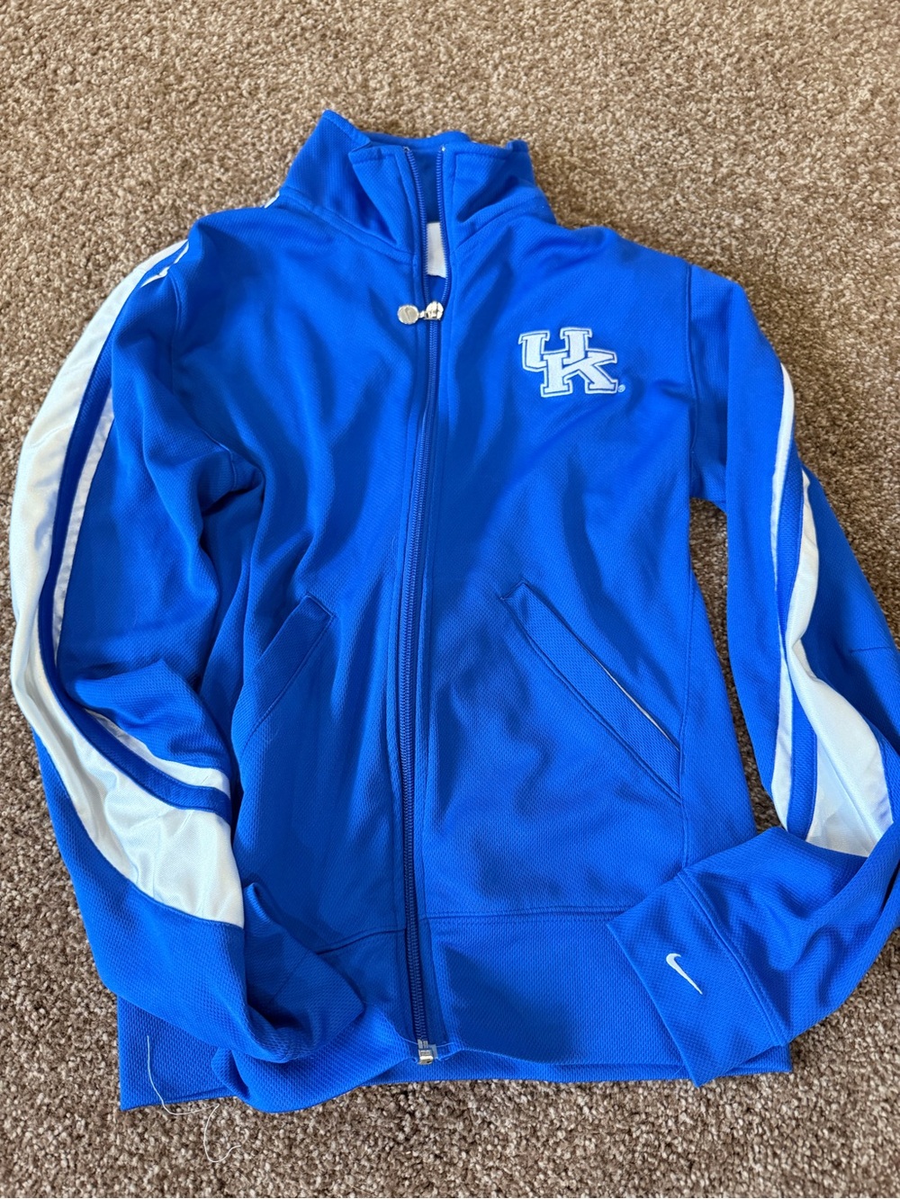 Nike Royal Blue Full-Zip Athletic Jacket with White Trim
